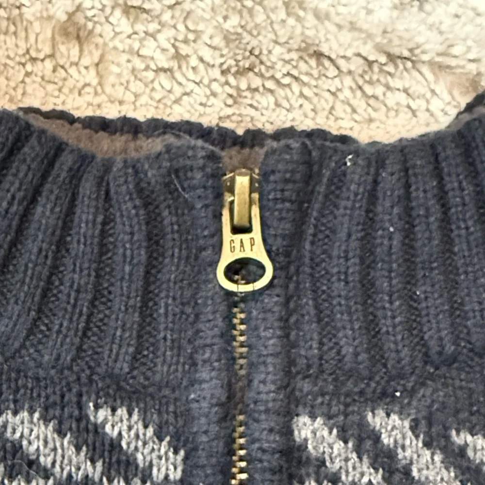 GAP Kids mock neck half zip sweater boys small motorcycle biker Kidcore winter